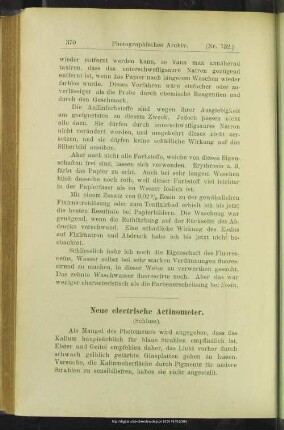 Neue electrische Actinometer