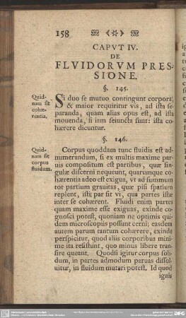 Caput IV. De Fluidorum Pressione