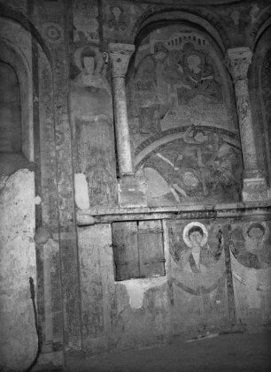 Traditio legis, umgeben von Heiligen, Aposteln und Märtyrern — Märtyrerszenen des heiligen Blasius und des heiligen Laurentius