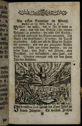 Am ersten Sonntage im Advent. - Am sechsten Sonntage nach den heiligen drey Königen.