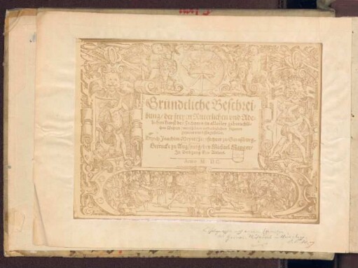 Gründtliche Beschreibung/ der freyen Ritterlichen vnd Adelichen Kunst des Fechtens