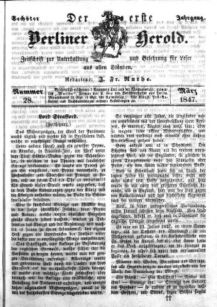 Nummer 28, März 1847