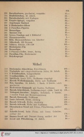 Möbel (Nr. 312-329)