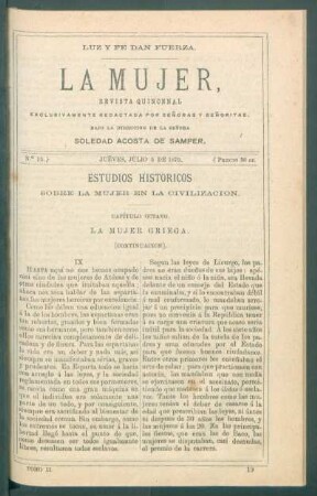 Estudios históricos sobre la mujer en la civilización. [Continuación] : Capítulo octavo. La mujer griega. (Continuación).