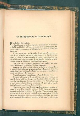 Un autografo de Anatole France