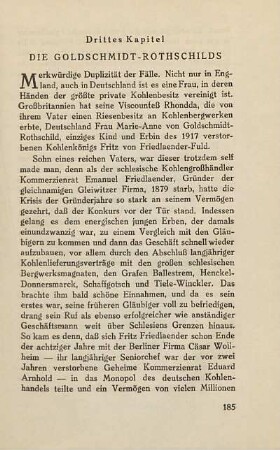Drittes Kapitel. Die Goldschmidt-Rothschilds