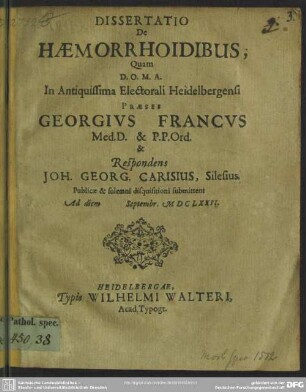 De haemorrhoidibus