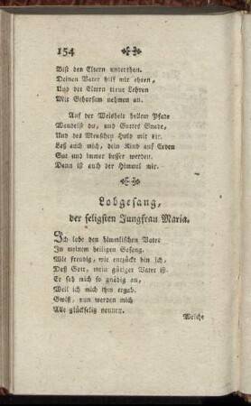 Lobgesang, der seligsten Jungfrau Maria.