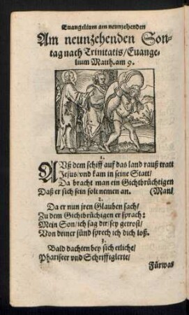 Am neunzehenden Sontag nach Trinitatis ...