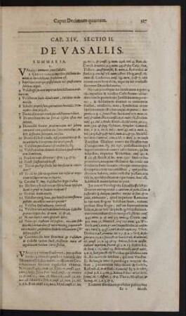 Cap. XIV. Sectio II. De Vasallis.
