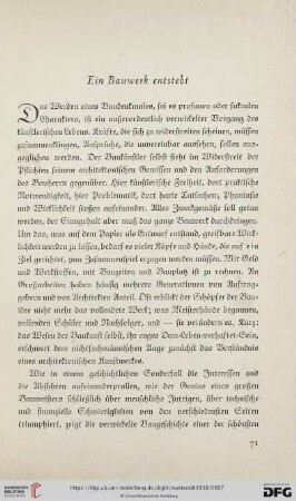 Ein Bauwerk entsteht