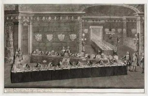 Königliche Tafel mit Bergwerksdekoration beim Saturnfest 1719 im Plauenschen Grund