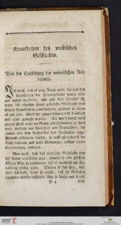 Krankheiten des weiblichen Geschlechts