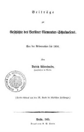 Stempel: Bibliothek des Auswärtigen Amtes