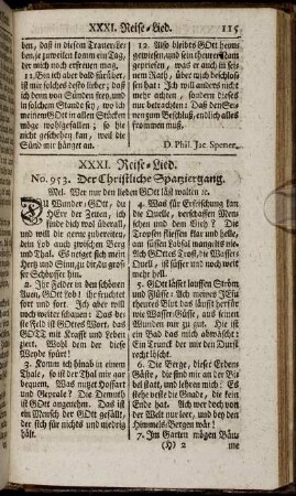 XXXI. Reise- Lied. - XXXVI. Vom jüngsten Tage und Gerichte, ewigen Leben und Verdammniß.