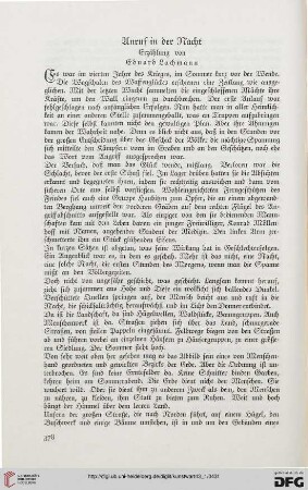 Anruf in der Nacht: Erzählung
