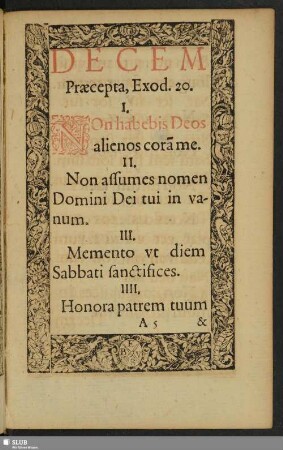 Decem Praecepta Exod. 20