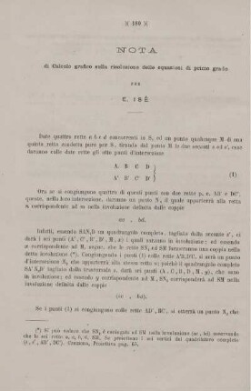 Nota di calcolo grafico sulla risoluzione delle equazioni di 1° grado.