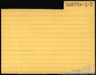 GLOXINIEN: Sorten L-Z