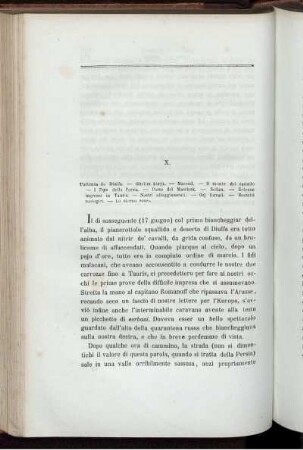 X. Partenza da Diulfa. [bis] XIV. Kazvin.
