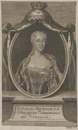 Bildnis von Sophia Magdalena, Königin von Dänemark und Norwegen