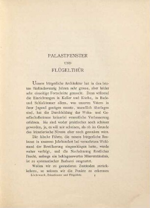 Palastfenster und Flügelthür