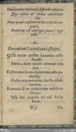 62. Encomium Lucretianae castitatis