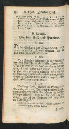 II. Kapitel. Von dem Sold und Proviant