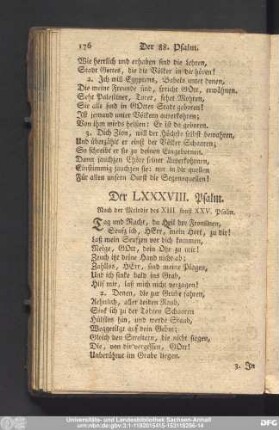 Der LXXXVIII. Psalm.