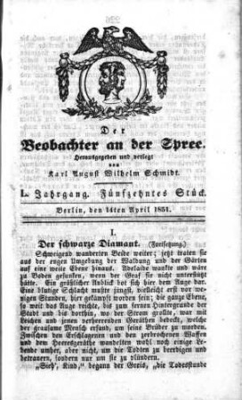 15. Stueck, 14. April 1851