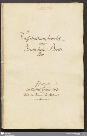Wasserhaltungsbericht uiber Junge hohe Birke Fdgr. - 18.6242 4.