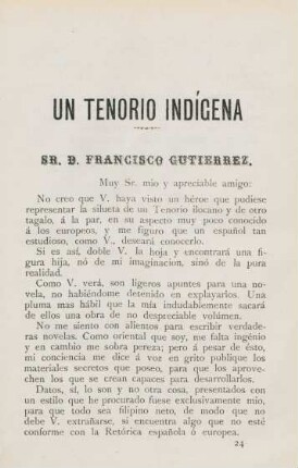 Un Tenorio indígena