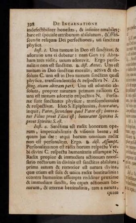 398-402, Articulus I. Inst. 3. Una tantum in Deo est sanctitas ...