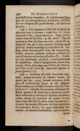 398-402, Articulus I. Inst. 3. Una tantum in Deo est sanctitas ...