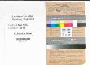 Entnazifizierung Hans Kubeczka , geb. 26.08.1907 (Polizist)
