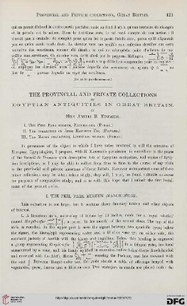 10: The provincial and private collections of egyptian antiquities in Great Britain
