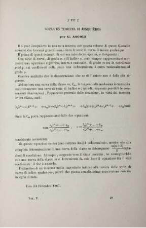 Sopra un teorema di jonquiêres.