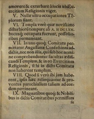 Benignissima Resolutio S. Caes. Reg. Maiest. ... in negotio religionis ...