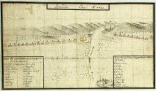 WHK 7 Reichs- und Französischer Krieg von 1688-1697 bis zum Frieden von Ryswick: Abbildung des kaiserlichen Feldlagers bei Heidelberg, 1690
