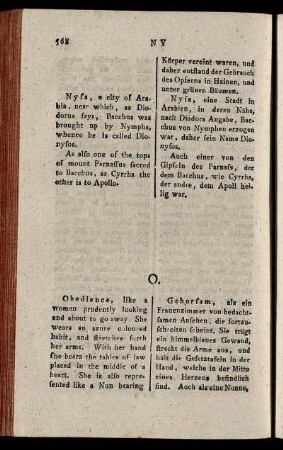 O : Obedience = Gehorsam – Ovid