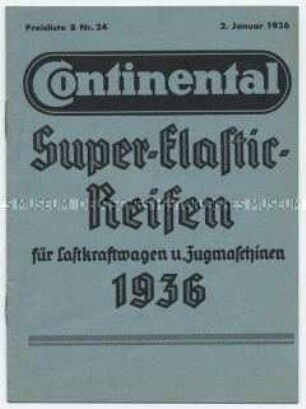 Super-Elastic-Reifen für Lastkraftwagen u. Zugmaschinen 1936