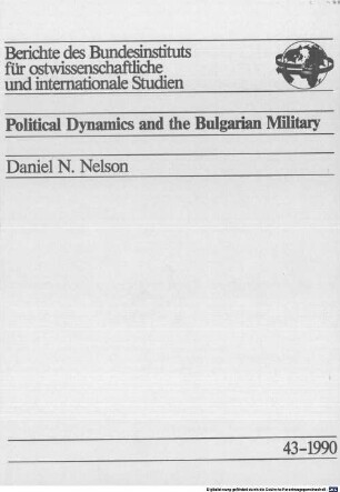 Political dynamics and the Bulgarian military