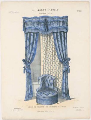"Décor de Fenêtre de chambre á coucher", aus: Le Garde-meuble