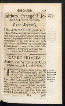 Initium Evangelii Johannis Vindicatum. Pars Secunda