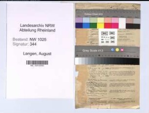 Entnazifizierung August Langen , geb. 13.06.1880 (Gerichtsrat)