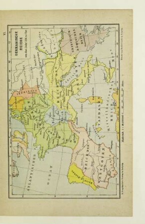 Germanische Reiche um das Jahr 526 n. Chr.