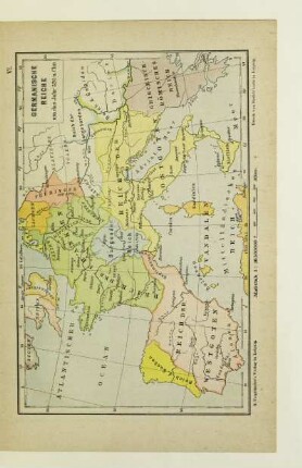 Germanische Reiche um das Jahr 526 n. Chr.