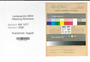 Entnazifizierung August Kuerschner , geb. 04.06.1898 (Polizist)