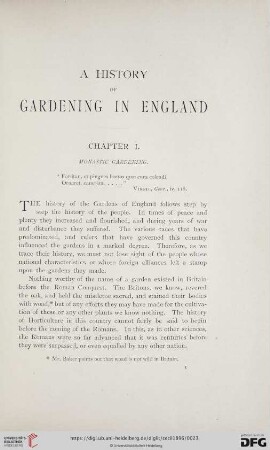 Chapter I: Monastic gardening