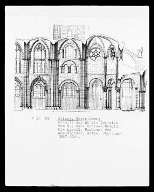 Poissy: église paroissiale Notre-Dame, Schnitt durch die Ostteile
